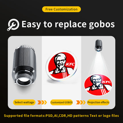 GOBOHUB 50W Rotating Gobo Projector For Bar Decoration