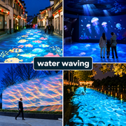 Water ripple projection effects for commercial spaces