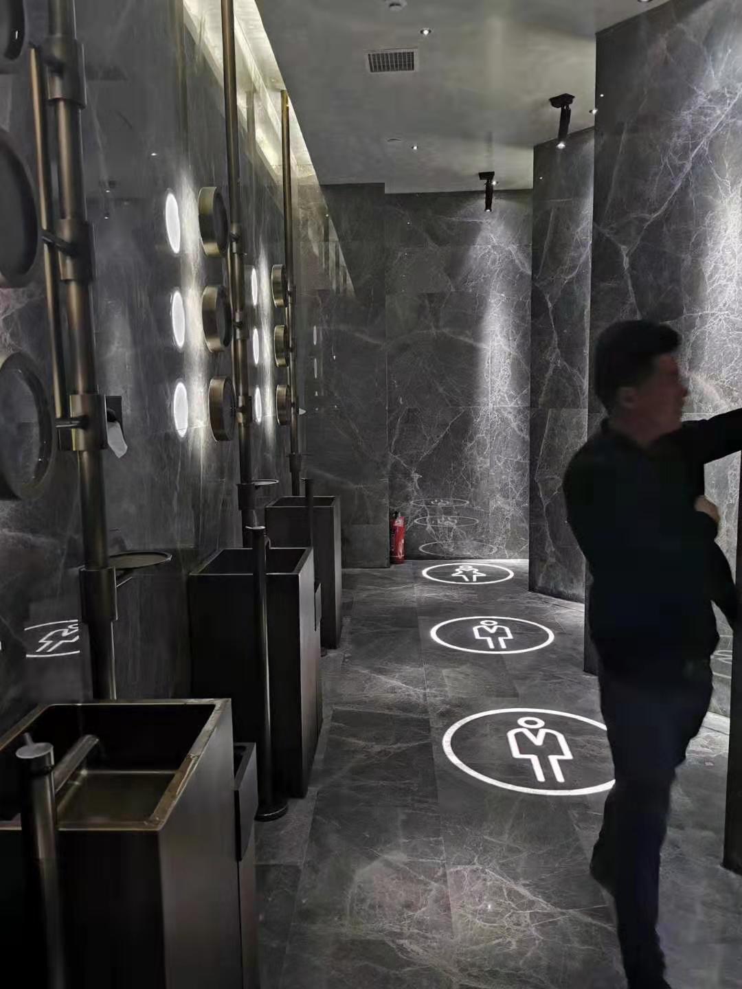 Indoor Logo Lights Make A Virtual Sign for Japanese Restrooms