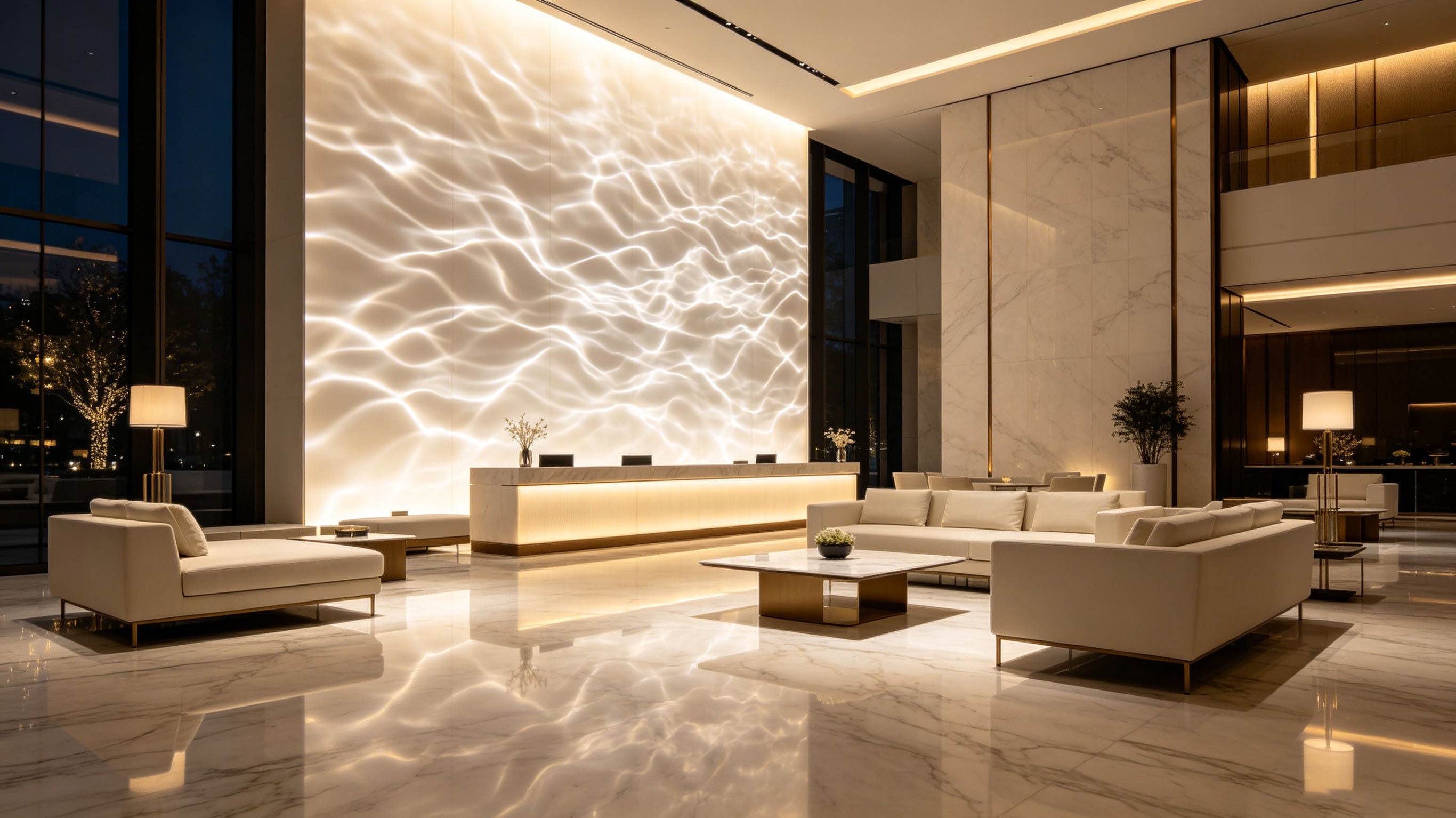 How a Luxury Hotel Transformed Its Lobby Ambiance with GOBOHUB 85W Water Wave Projector