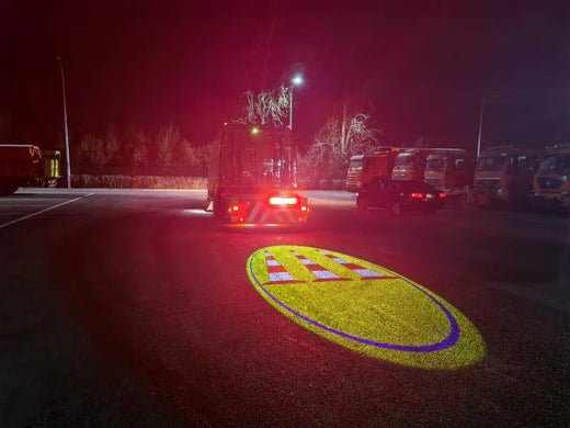 Enhanced Efficiency in Municipal Sanitation with Warning Projection Lights - Gobohub