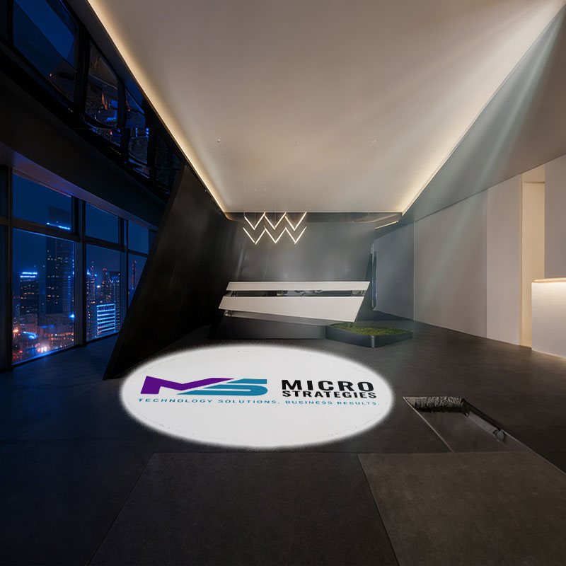 Gobohub’s 150W Indoor Gobo Projector Turns NJ Tech Firm’s Floor Into a Brand Showcase