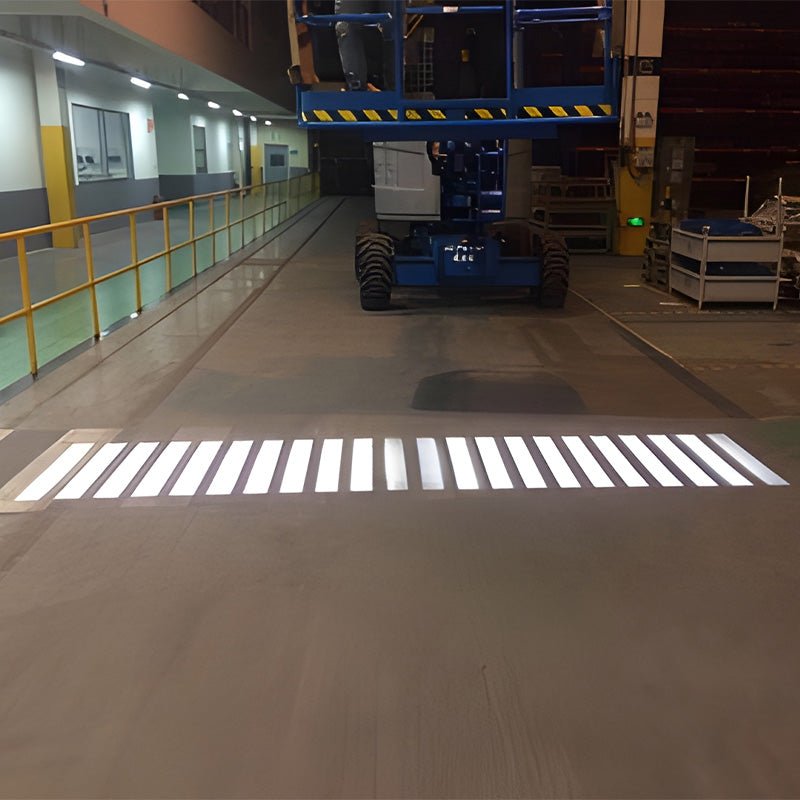 High-power zebra crossing projector lamps in Kazakhstan workshop - Gobohub