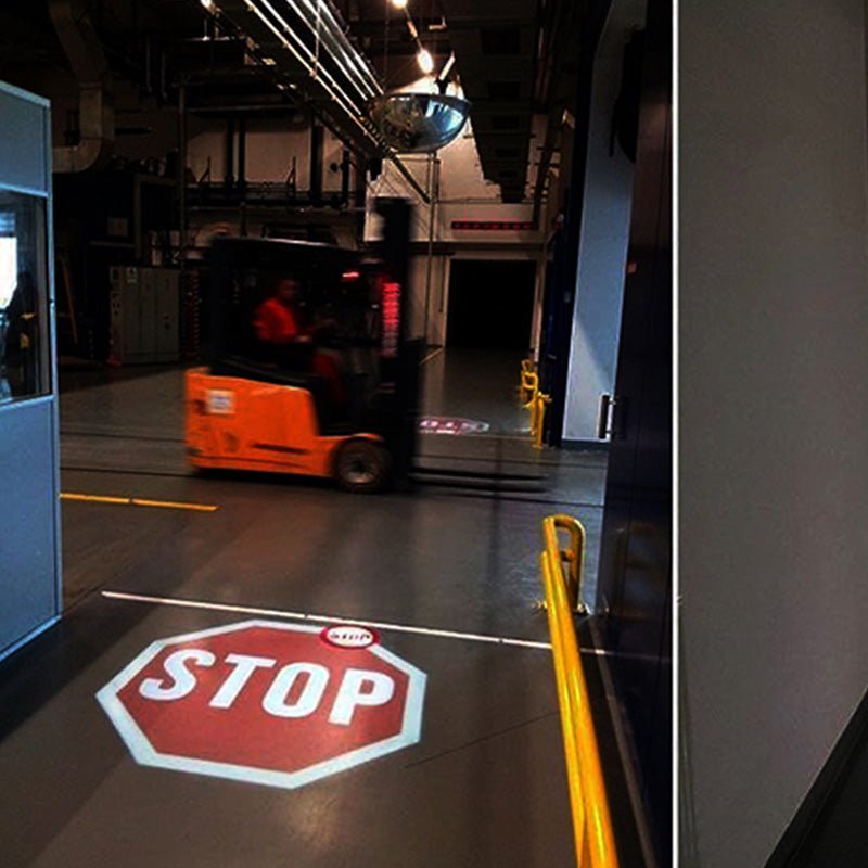 Industrial Sign Projector | IP65 Waterproof High-Power Custom Gobo Projector for EU/US Warehouse &amp; Factory Safety - Gobohub