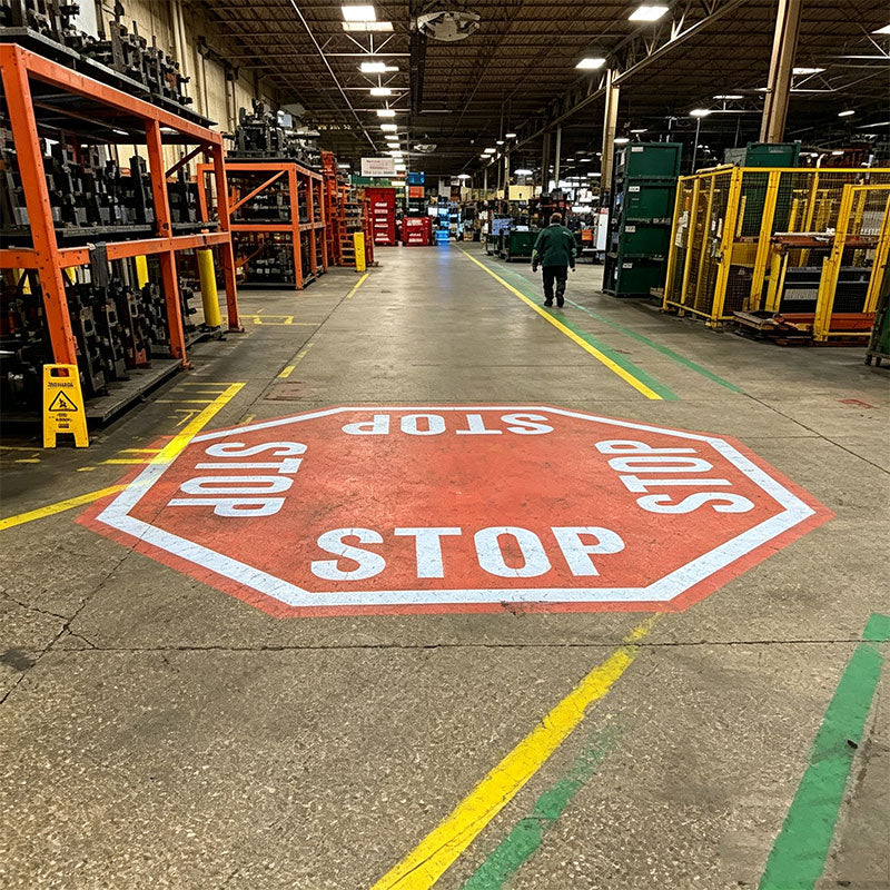How a Warehouse Facility Used a 200W Stop Sign Projector to Enhance Safety Signage