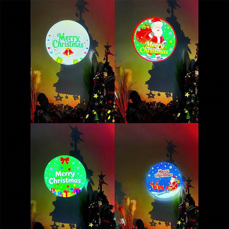 Thaddeus Buckley’s Christmas Pop-Up Glows with Gobohub’s 100W 4-Logo Gobo Projector - Gobohub