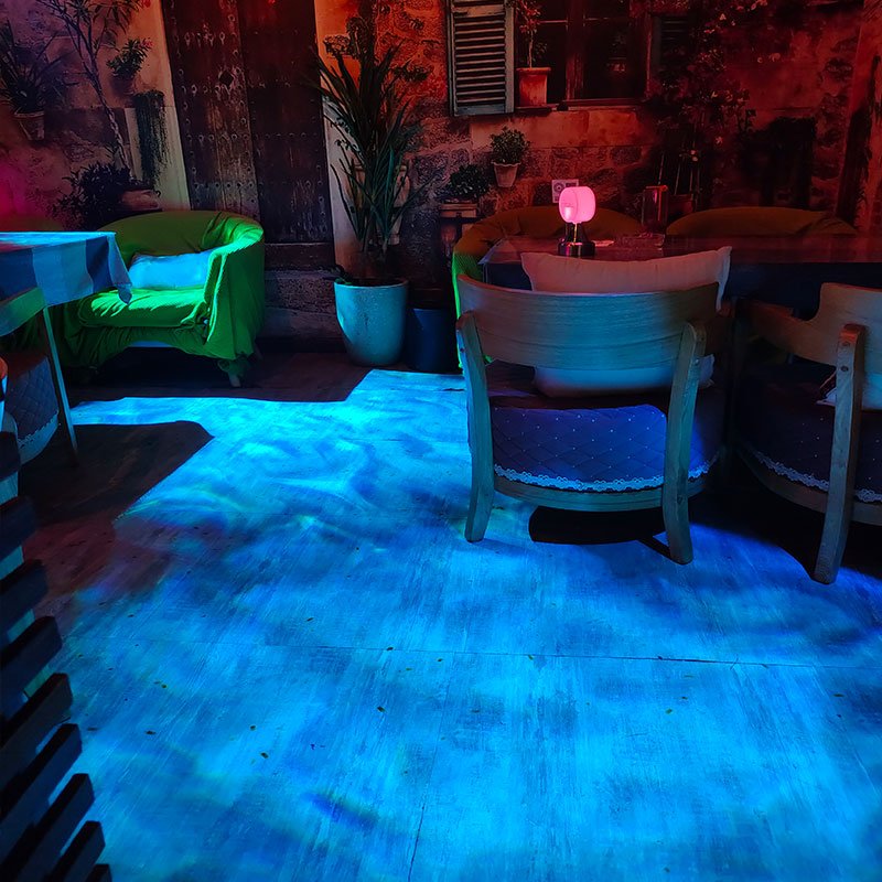 Yi Transforms His Bar Into an Underwater Oasis With Gobohub Water Effect Projectors - Gobohub