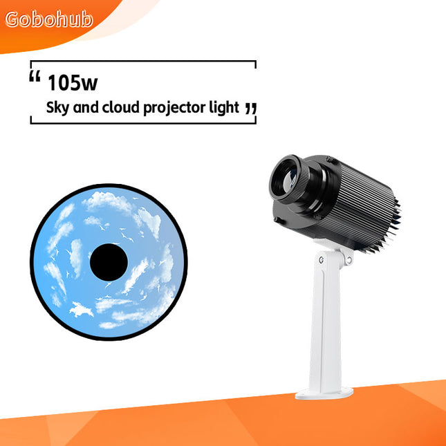 GOBOHUB 105W Outdoor Indoor Dynamic Blue Sky and White Clouds Projector