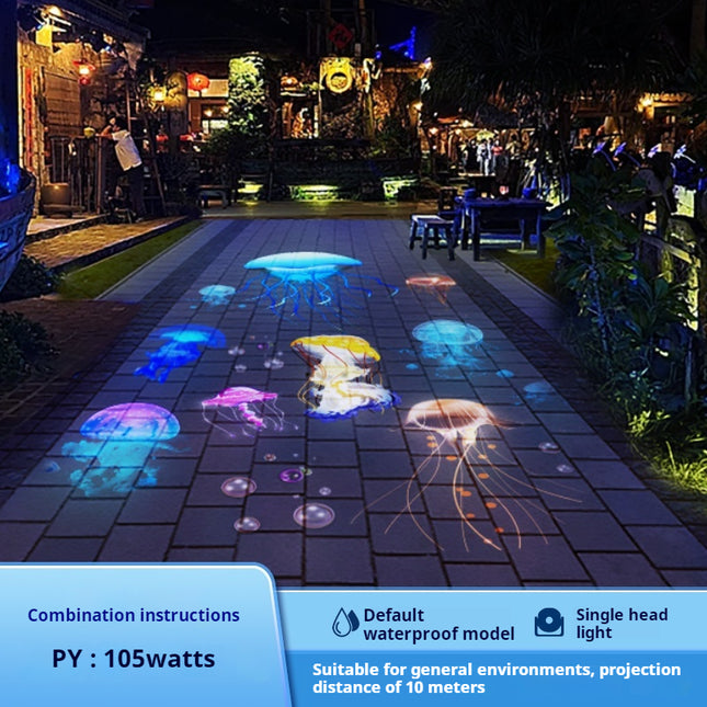 GOBOHUB 105W Indoor Outdoor Dynamic Jellyfish Drift Projector Light