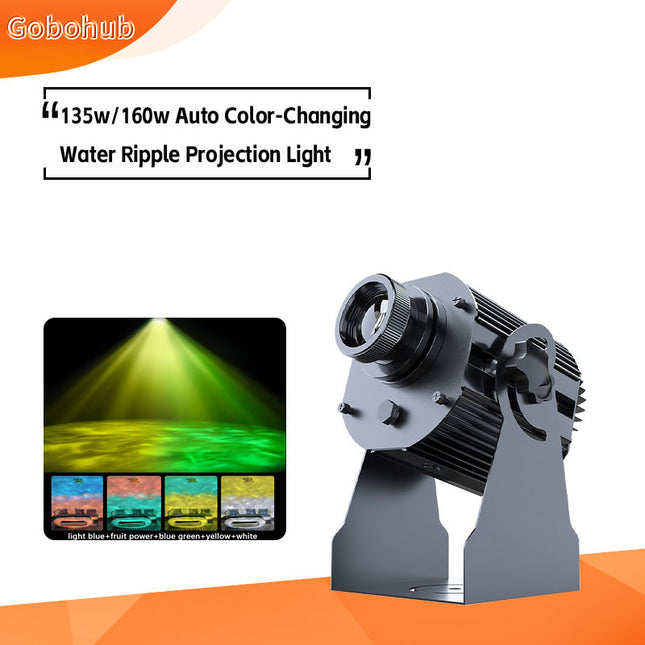 GOBOHUB 135w/160w Auto Color-Changing Water Ripple Projection Light