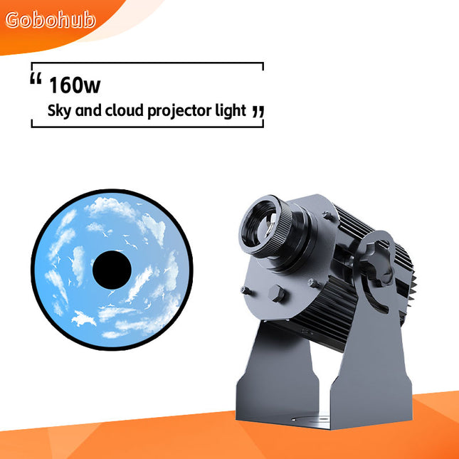 GOBOHUB 160W Outdoor Flowing Blue Sky and Clouds Animated Projector