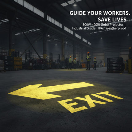 High-Power Industrial Gobo Safety Sign Projector Light