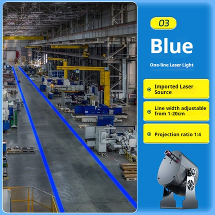 30w Single - Line Industrial Laser Projector - Infrared Safety Warning Sign Light for Factory Workshop Indication - Gobohub