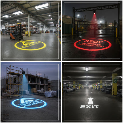 High-Power Industrial Gobo Safety Sign Projector Light