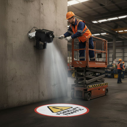 High-Power Industrial Gobo Safety Sign Projector Light
