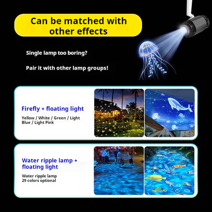 GOBOHUB 55W Indoor Outdoor Dynamic Jellyfish Drift Projector Light