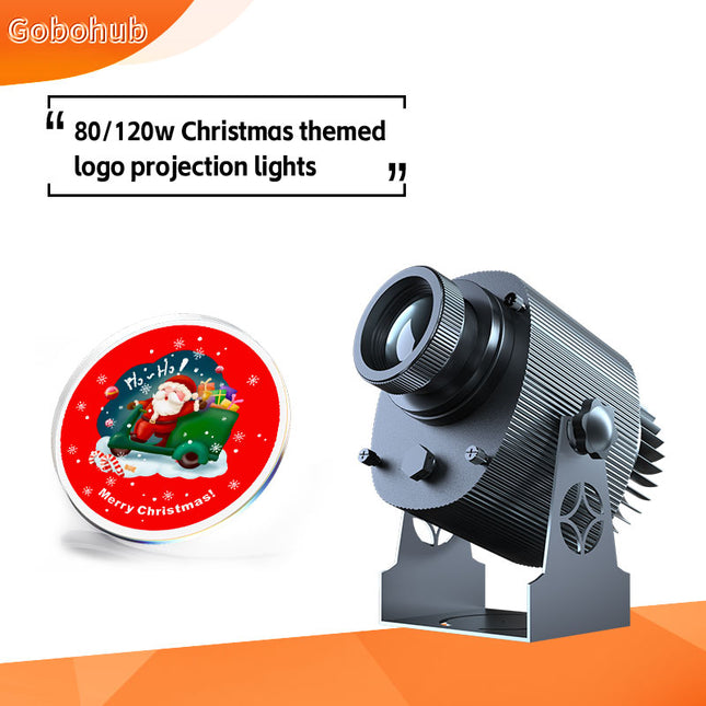 GOBOHUB 80w 120w Outdoor Indoor Christmas themed logo projection lights