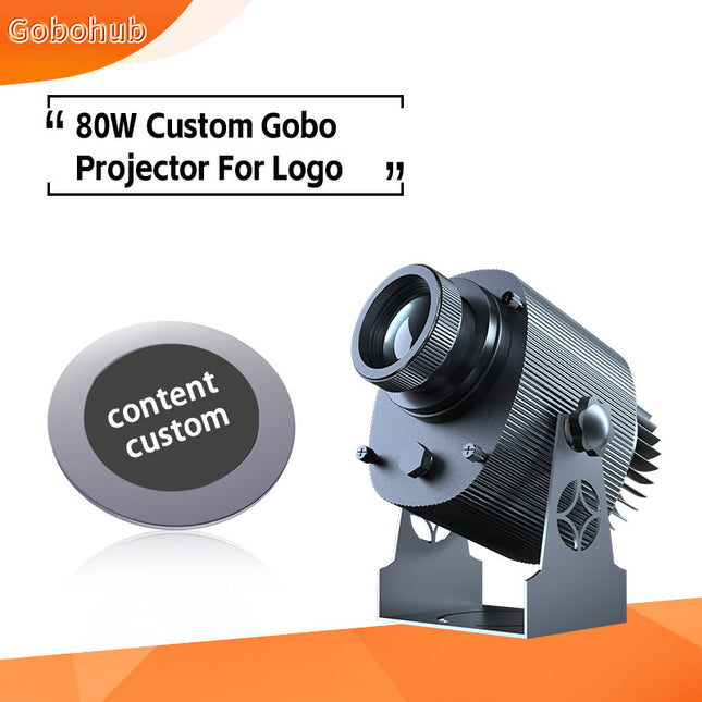 GOBOHUB 80W Indoor Outdoor Custom Gobo Projector For Logo