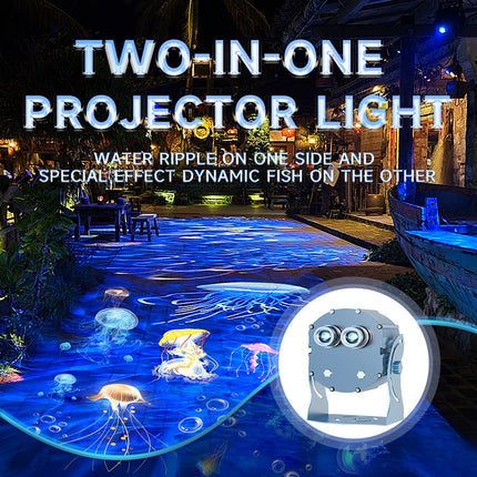 GOBOHUB 60w Two Effects Water Ripple Special Effects Fish Projector Light