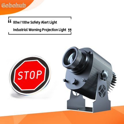 GOBOHUB 80w/100w Safety Light Industrial Warning Projection Light