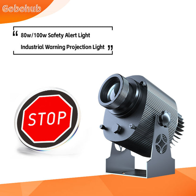 GOBOHUB 80w/100w Safety Light Industrial Warning Projection Light