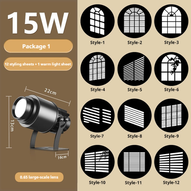 GOBOHUB 15w Indoor Window Shadow Projector Light