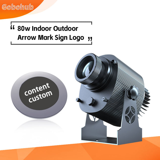 GOBOHUB 80w Indoor Outdoor Arrow Mark Sign Logo Projector