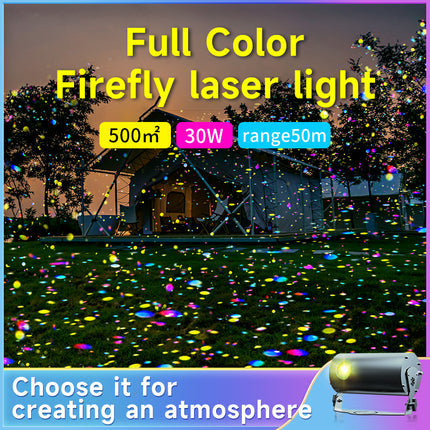 30W LED Firefly Projector Light Indoor Outdoor Use Dynamic Firefly Projection for Bedroom Patio Holiday Decor