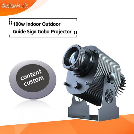 GOBOHUB 100W Indoor Outdoor Guide Sign Gobo Projector - Gobohub