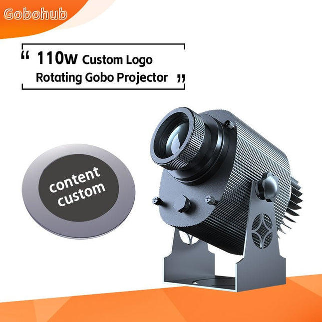 GOBOHUB 110w Custom Logo Rotating Gobo Projector - Gobohub