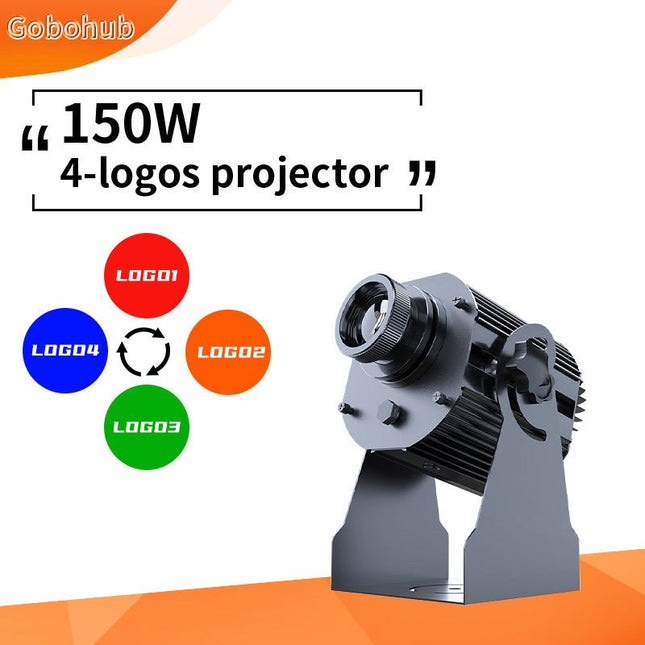 GOBOHUB 150W Projection Lamp With 4 Interchangeable Images For Rotating Projection - Gobohub
