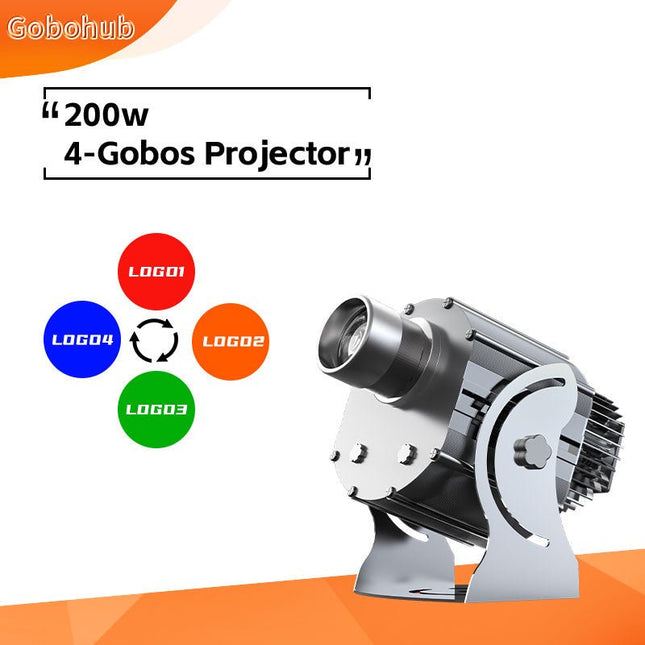 GOBOHUB 200W Four - Image Gobo Projector Light - Gobohub
