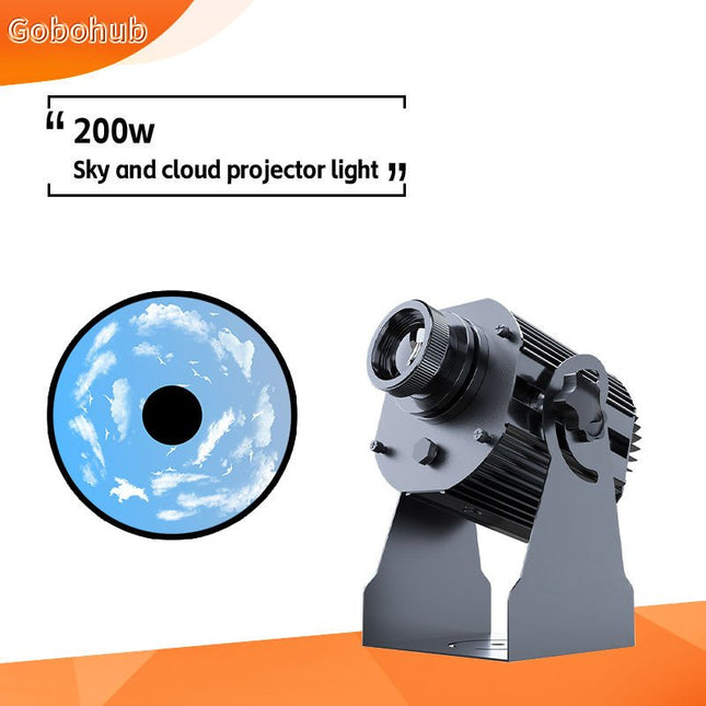 GOBOHUB 200W Outdoor Moving Blue Sky & Clouds Projection Lamp - Gobohub