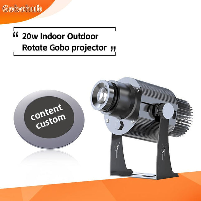 GOBOHUB 20W Indoor Outdoor Rotate GOBO Projector For Storefront - Gobohub