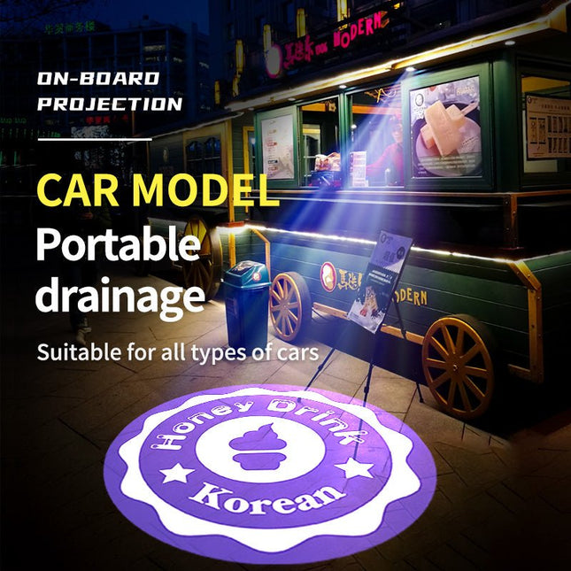 GOBOHUB 40w Popular street stall gobo projector with DC12 - 24v - Gobohub