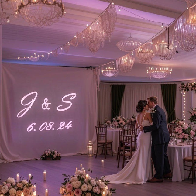 GOBOHUB 50w 100w Outdoor Indoor Custom wedding monogram event gobo lights - Gobohub
