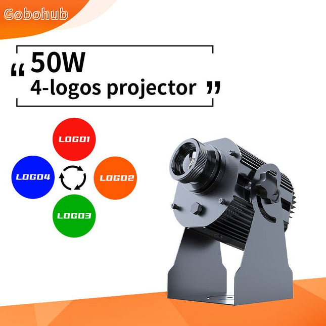 GOBOHUB 50W Four Logos Switching Gobo Projector - Gobohub
