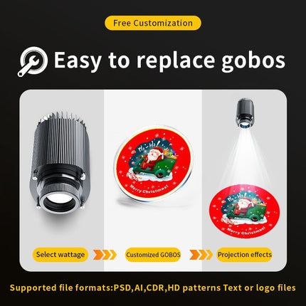 GOBOHUB 80w 120w Outdoor Indoor Christmas themed logo projection lights - Gobohub