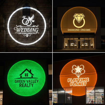 300W-400W Long Range LED Gobo Projector | Outdoor Wall Logo Light | 5-80m IP65