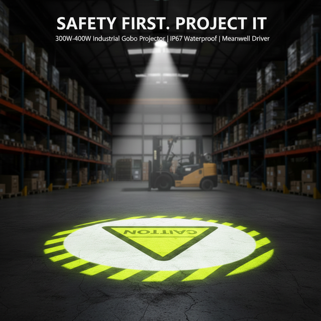 Safety First - Full Width Caution Projection