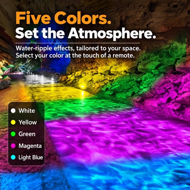 Outdoor Color-Changing Water Ripple Projector, 135W/160W